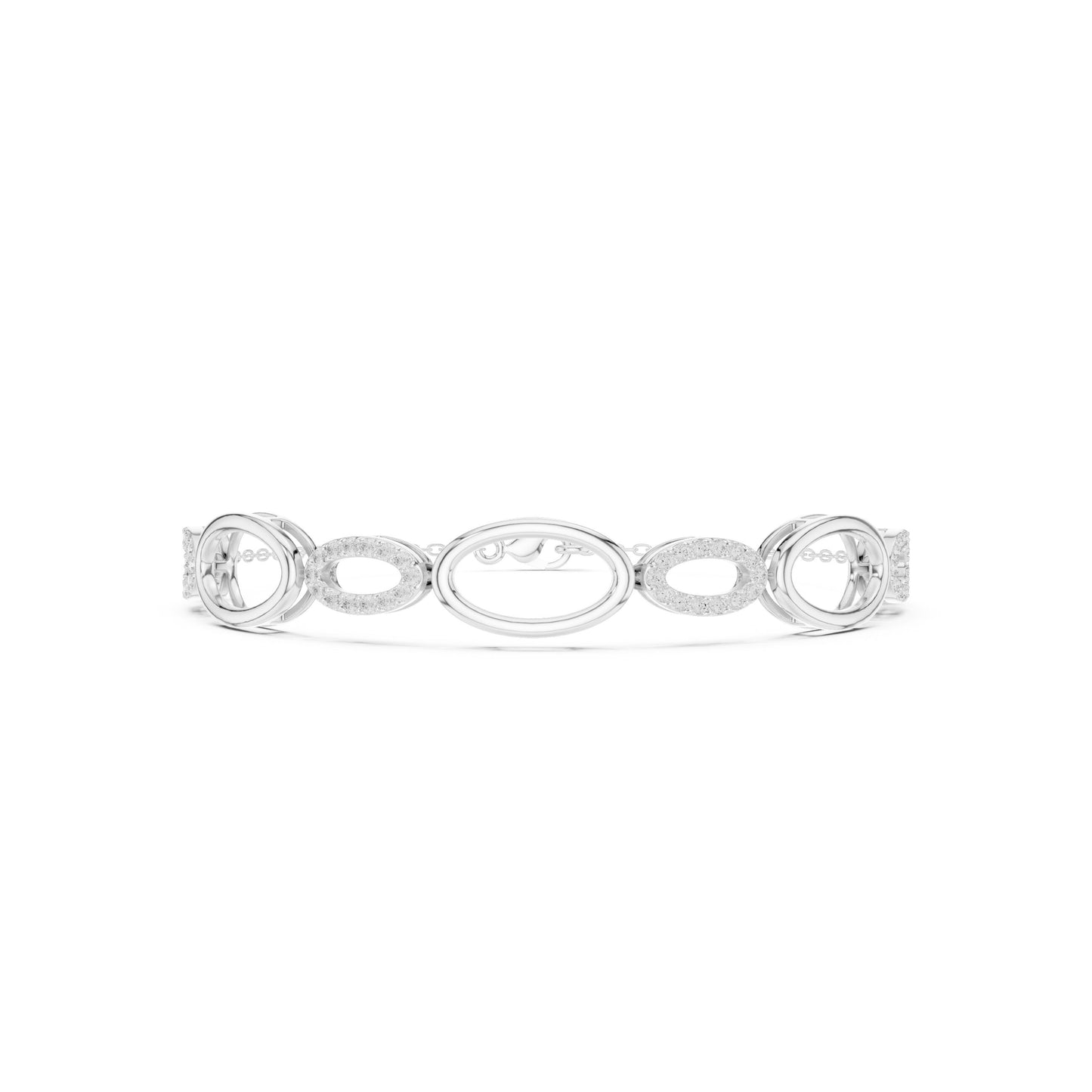 Round Link Lab Grown Diamond Bracelet
