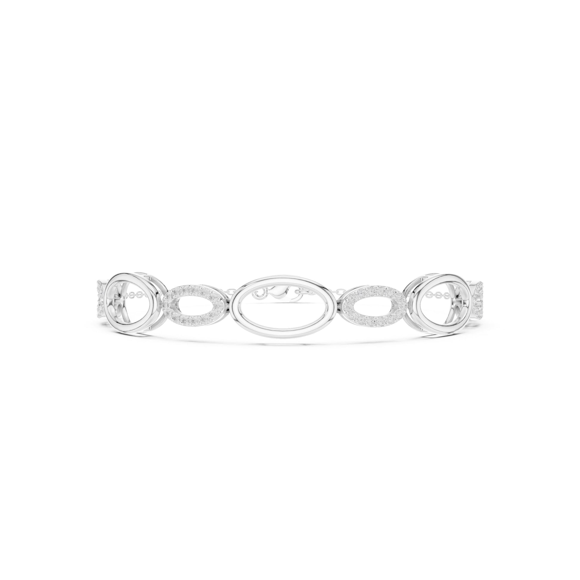 Round Link Lab Grown Diamond Bracelet