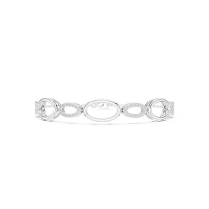 Round Link Lab Grown Diamond Bracelet
