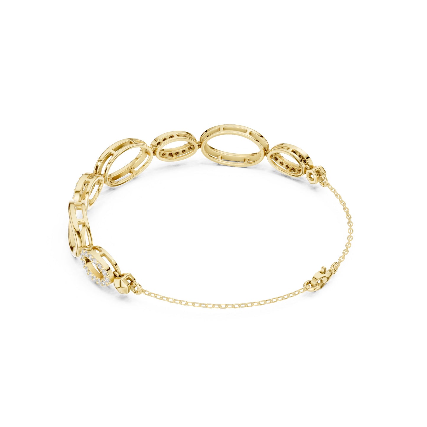 Round Link Lab Grown Diamond Bracelet