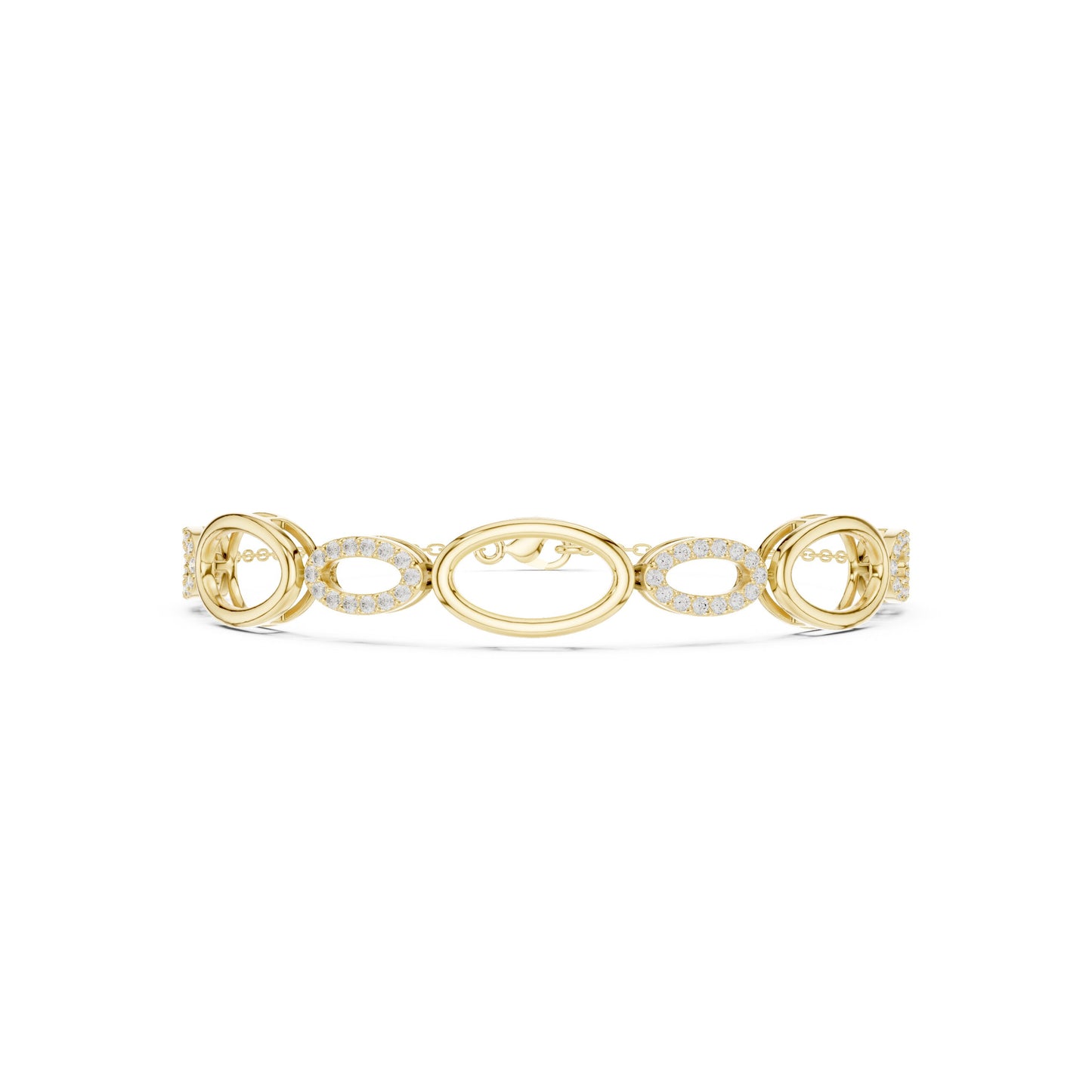 Round Link Lab Grown Diamond Bracelet