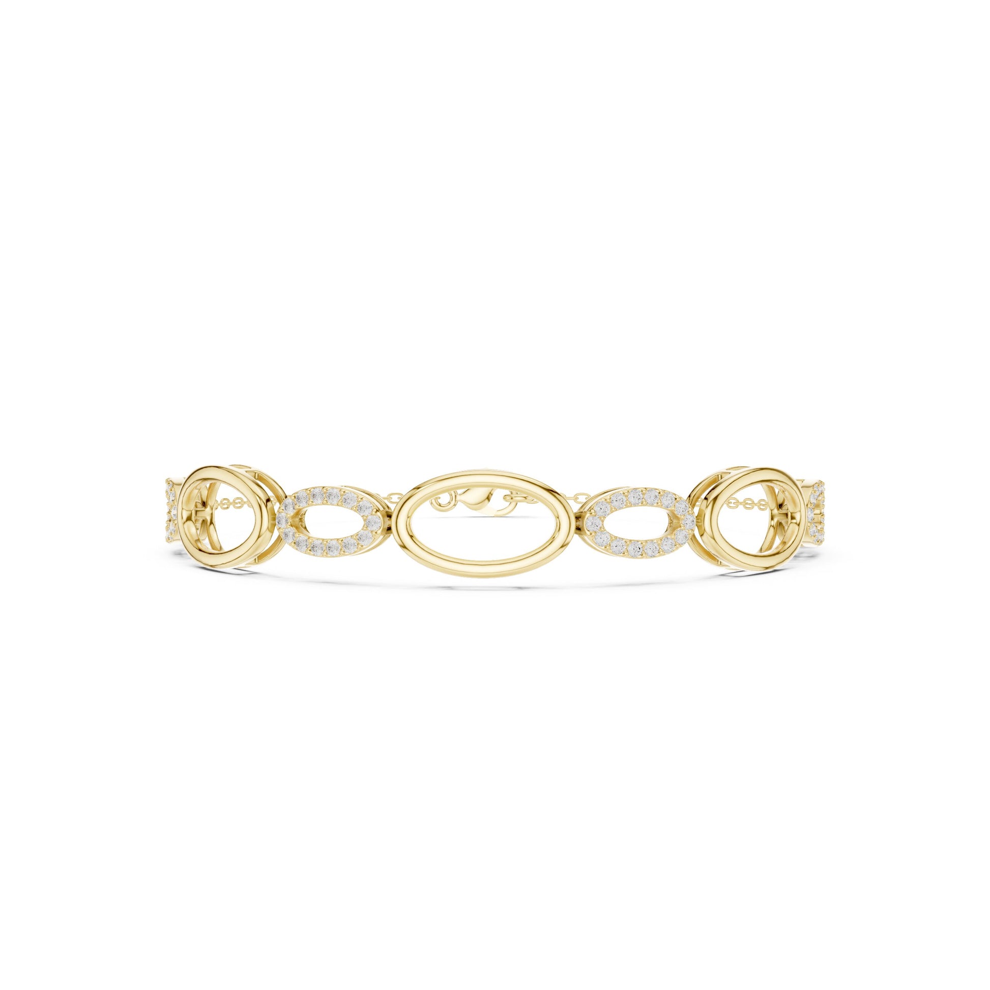 Round Link Lab Grown Diamond Bracelet
