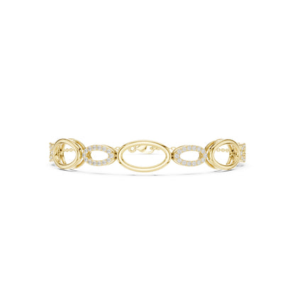 Round Link Lab Grown Diamond Bracelet