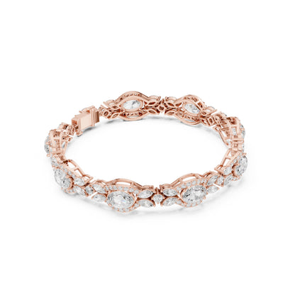 Pear Tennis Lab Grown Diamond Bracelet