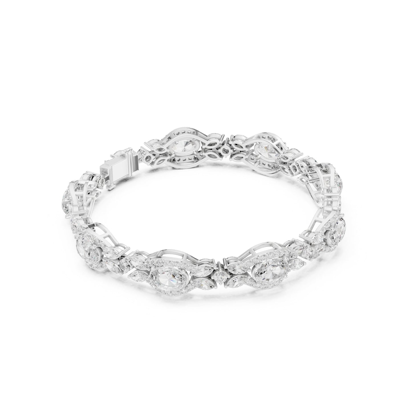 Pear Tennis Lab Grown Diamond Bracelet