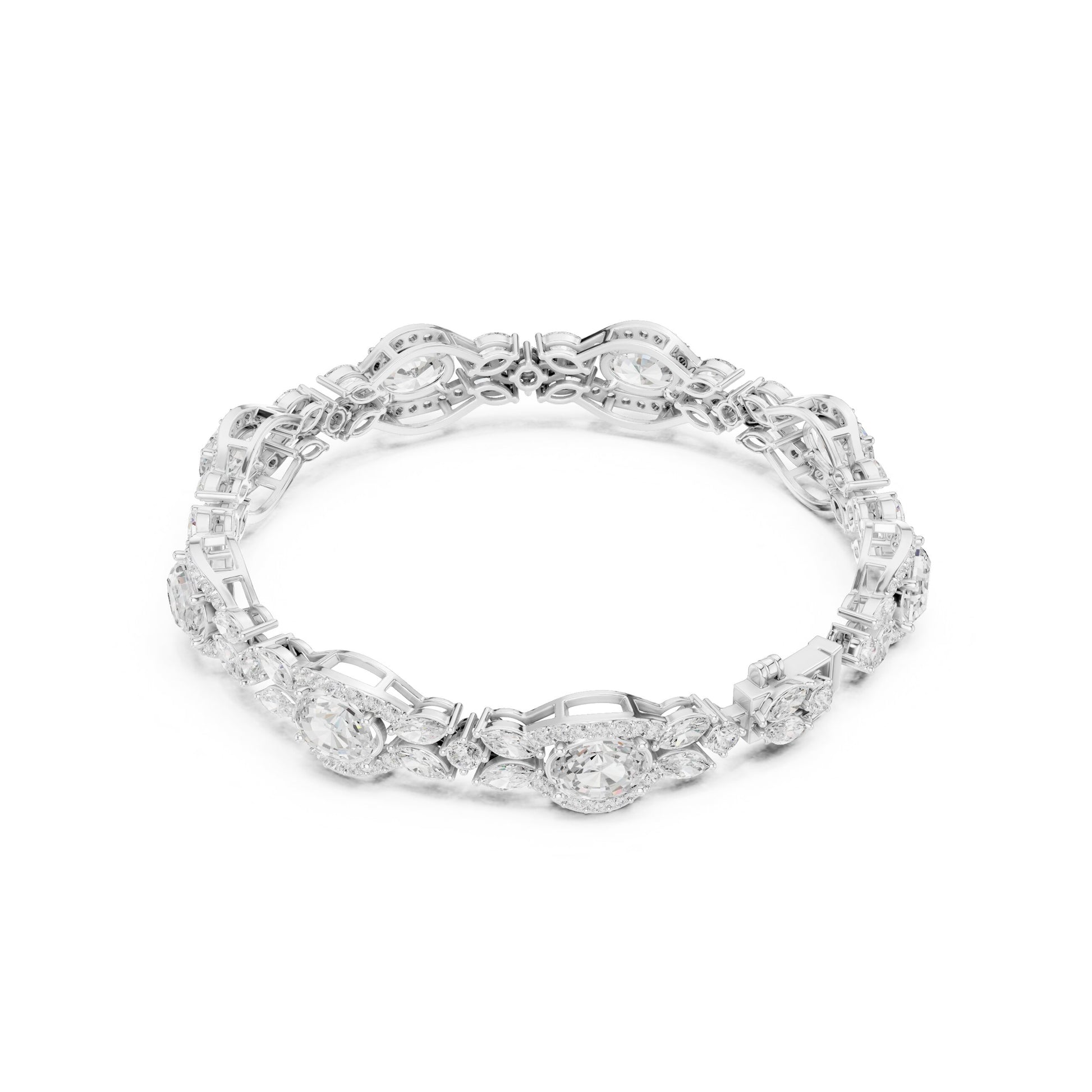 Pear Tennis Lab Grown Diamond Bracelet