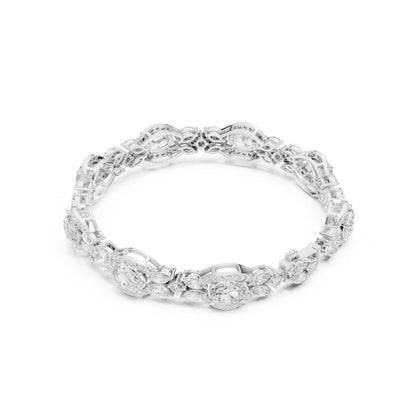 Pear Tennis Lab Grown Diamond Bracelet