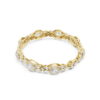 Pear Tennis Lab Grown Diamond Bracelet