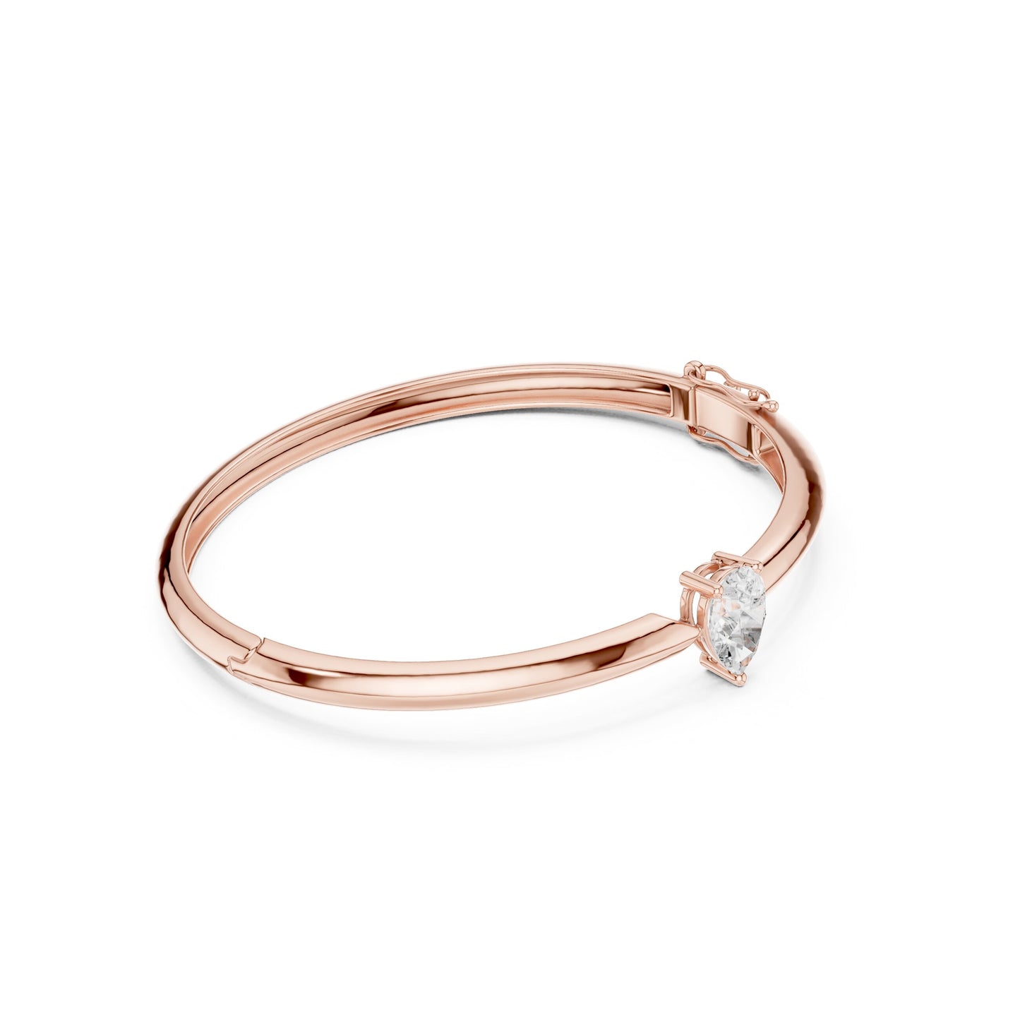 Pear Bangle Lab Grown Diamond Bracelet