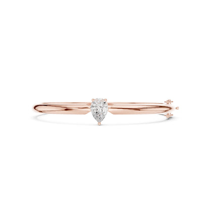 Pear Bangle Lab Grown Diamond Bracelet