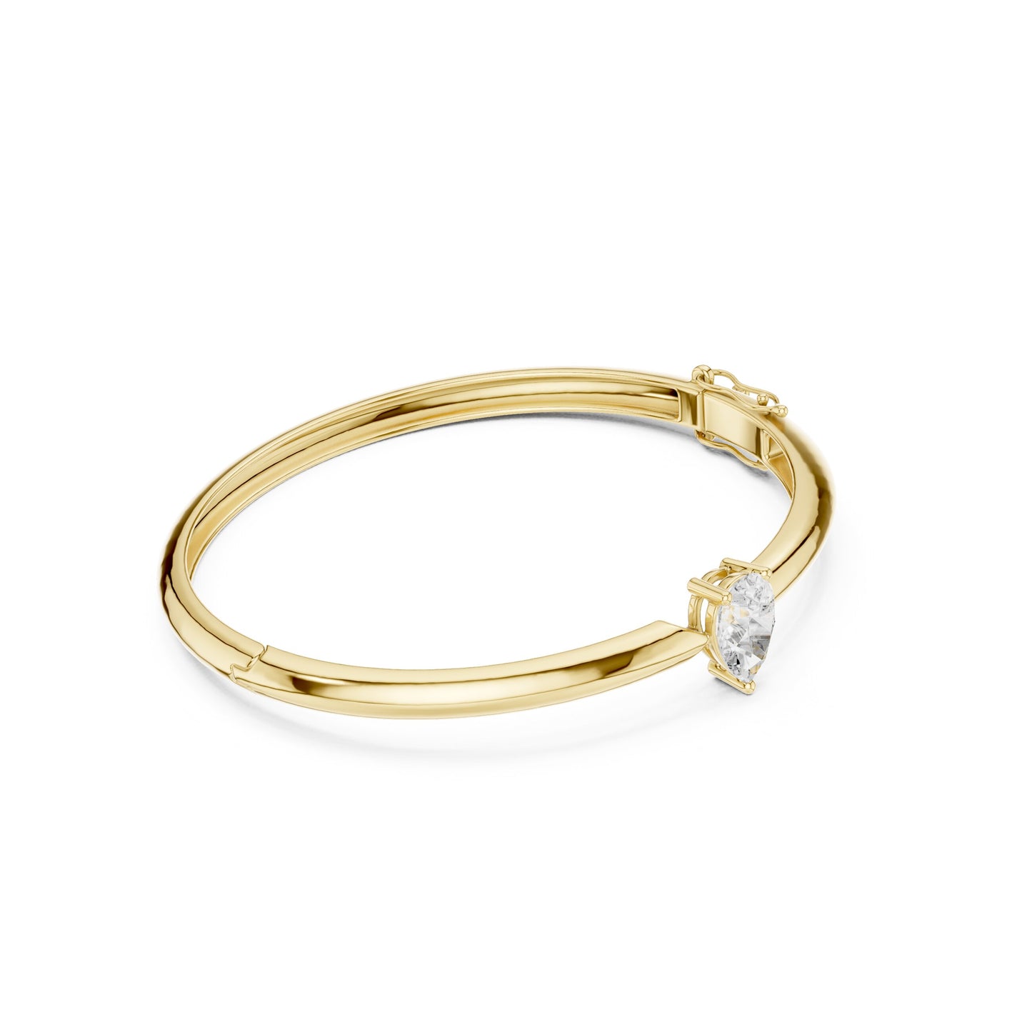 Pear Bangle Lab Grown Diamond Bracelet
