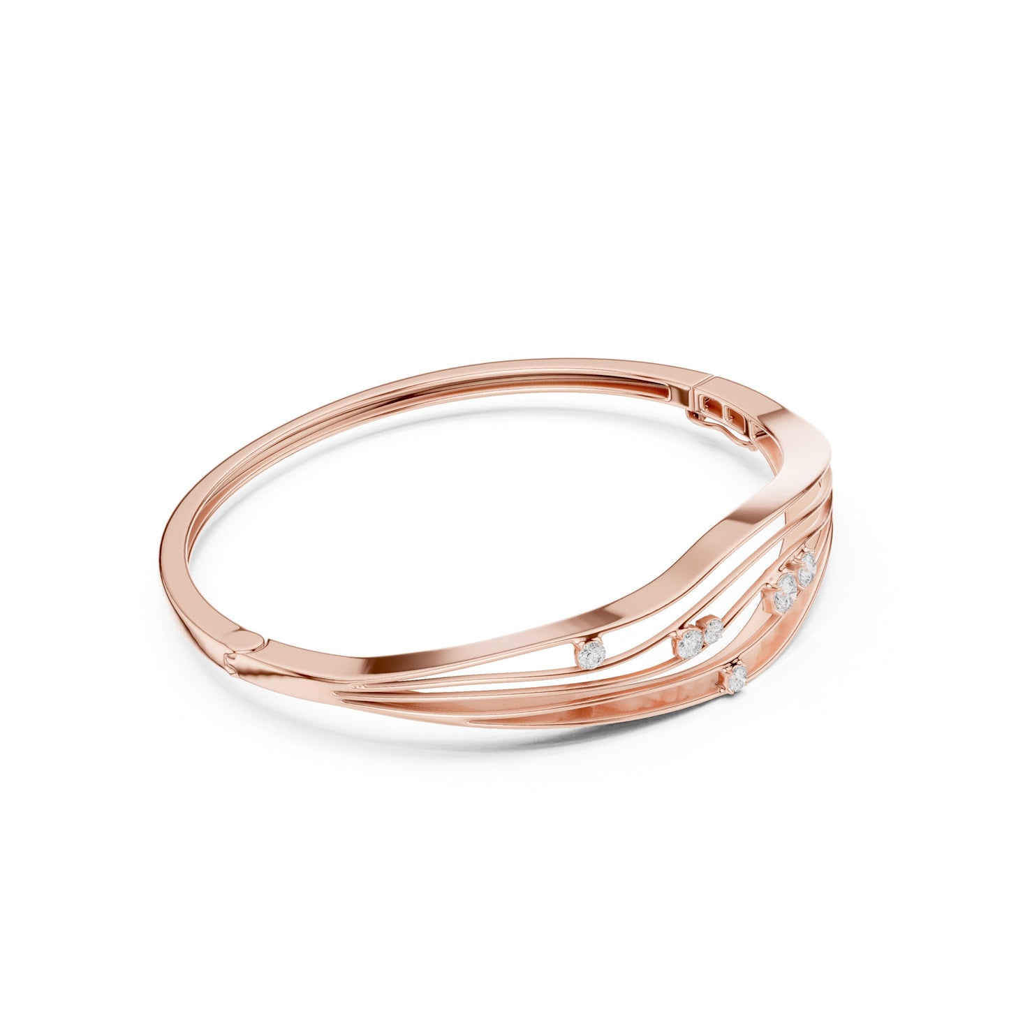 Round Bangle Lab Grown Diamond Bracelet