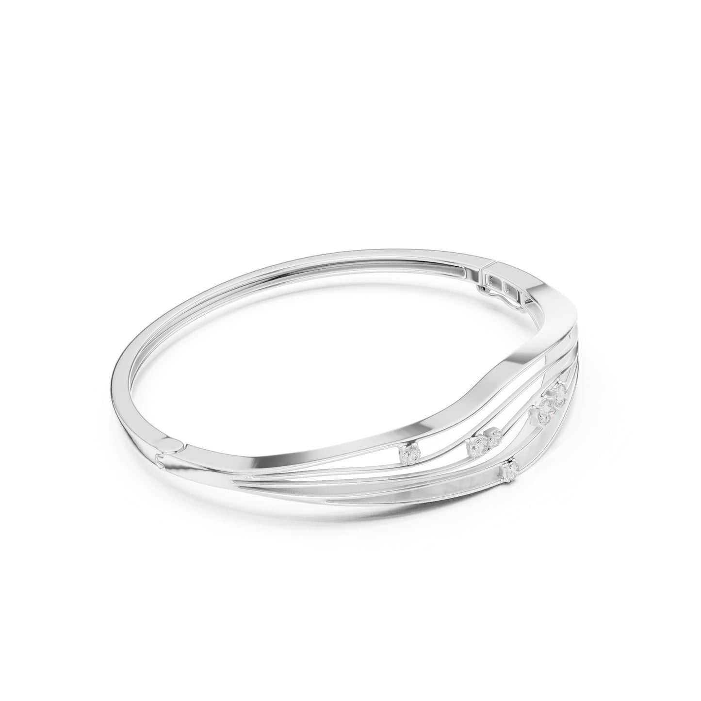 Round Bangle Lab Grown Diamond Bracelet