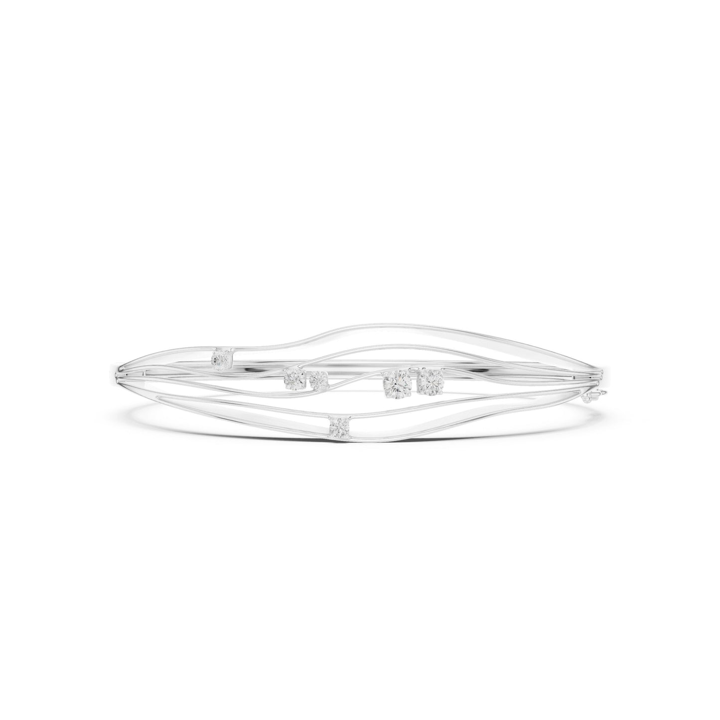 Round Bangle Lab Grown Diamond Bracelet