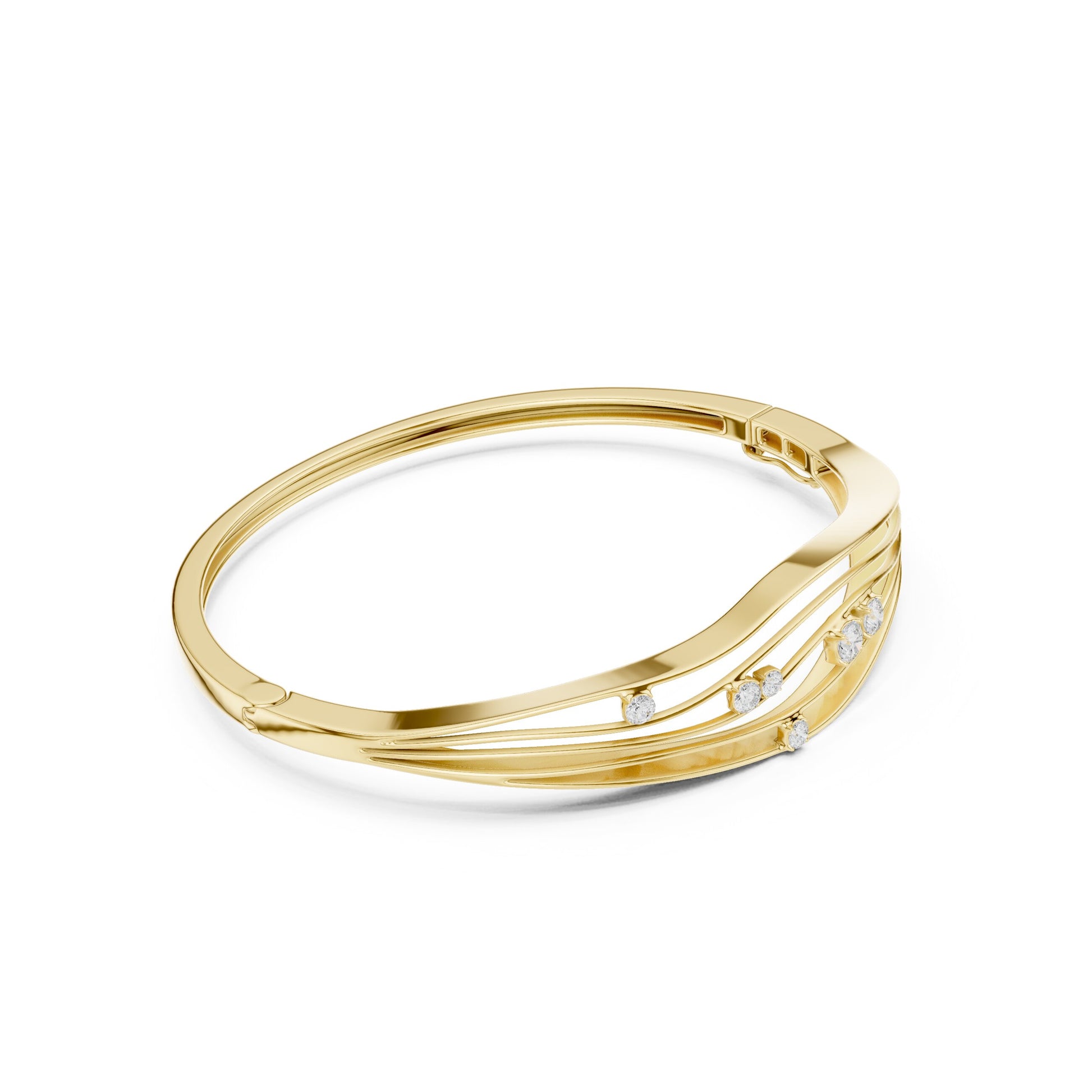 Round Bangle Lab Grown Diamond Bracelet