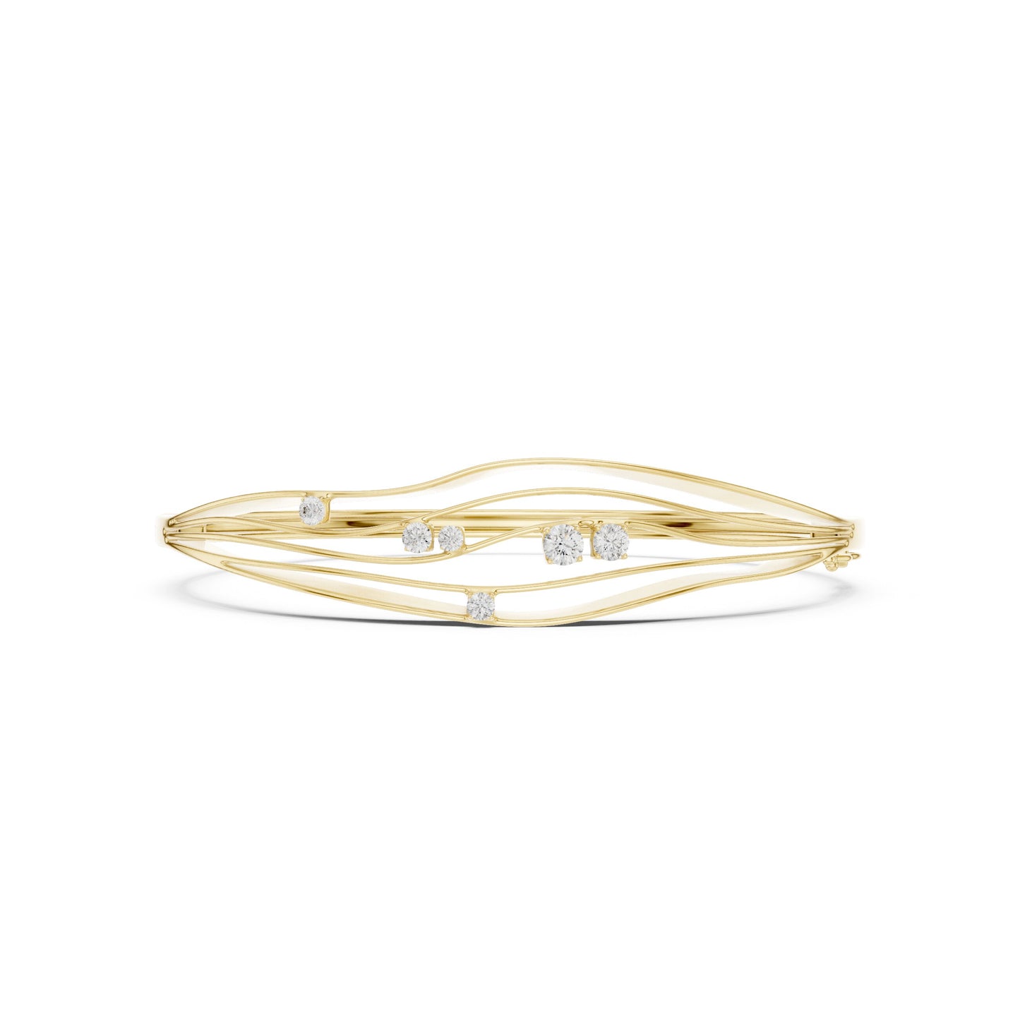Round Bangle Lab Grown Diamond Bracelet