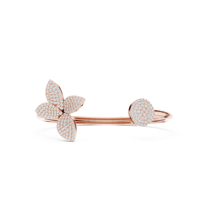 Round Cuff Lab Grown Diamond Bracelet