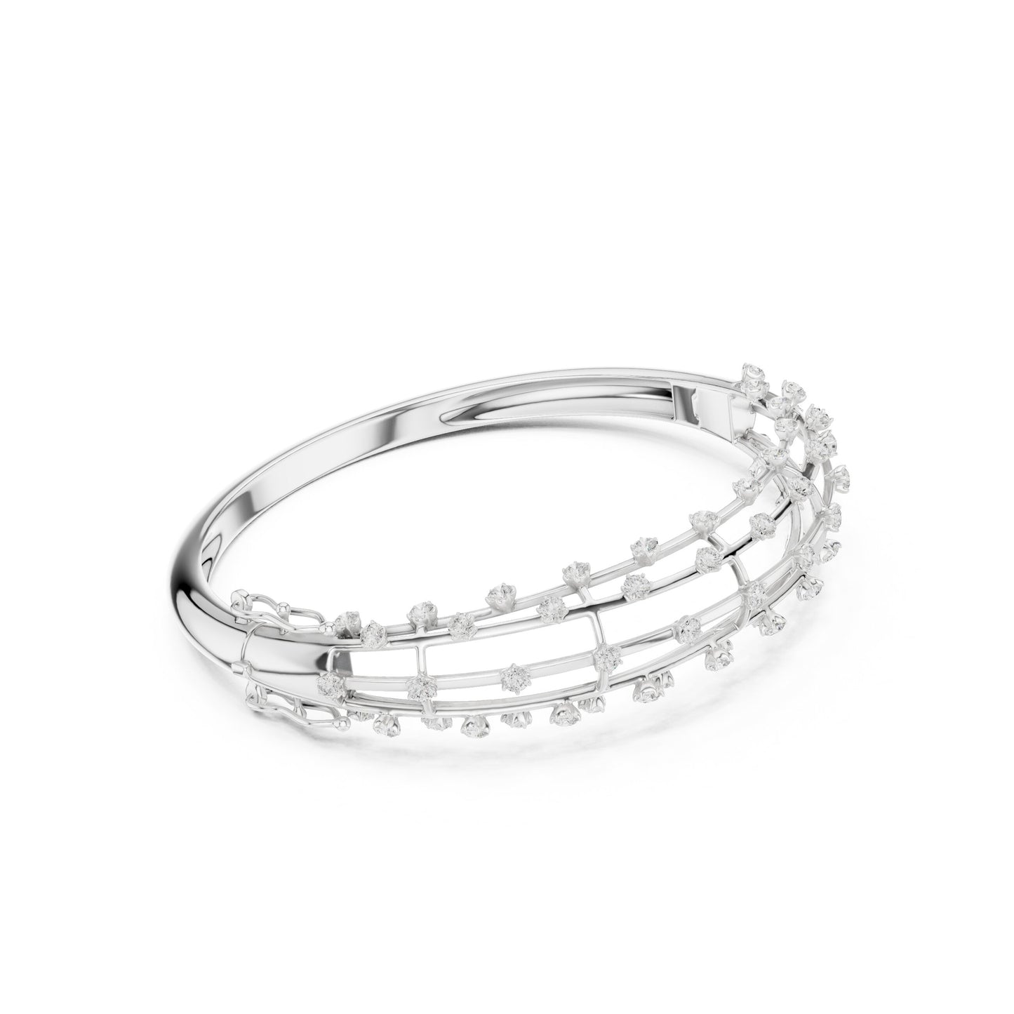 Round Bangle Lab Grown Diamond Bracelet