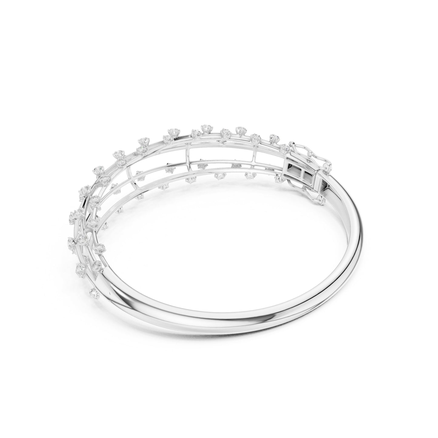 Round Bangle Lab Grown Diamond Bracelet