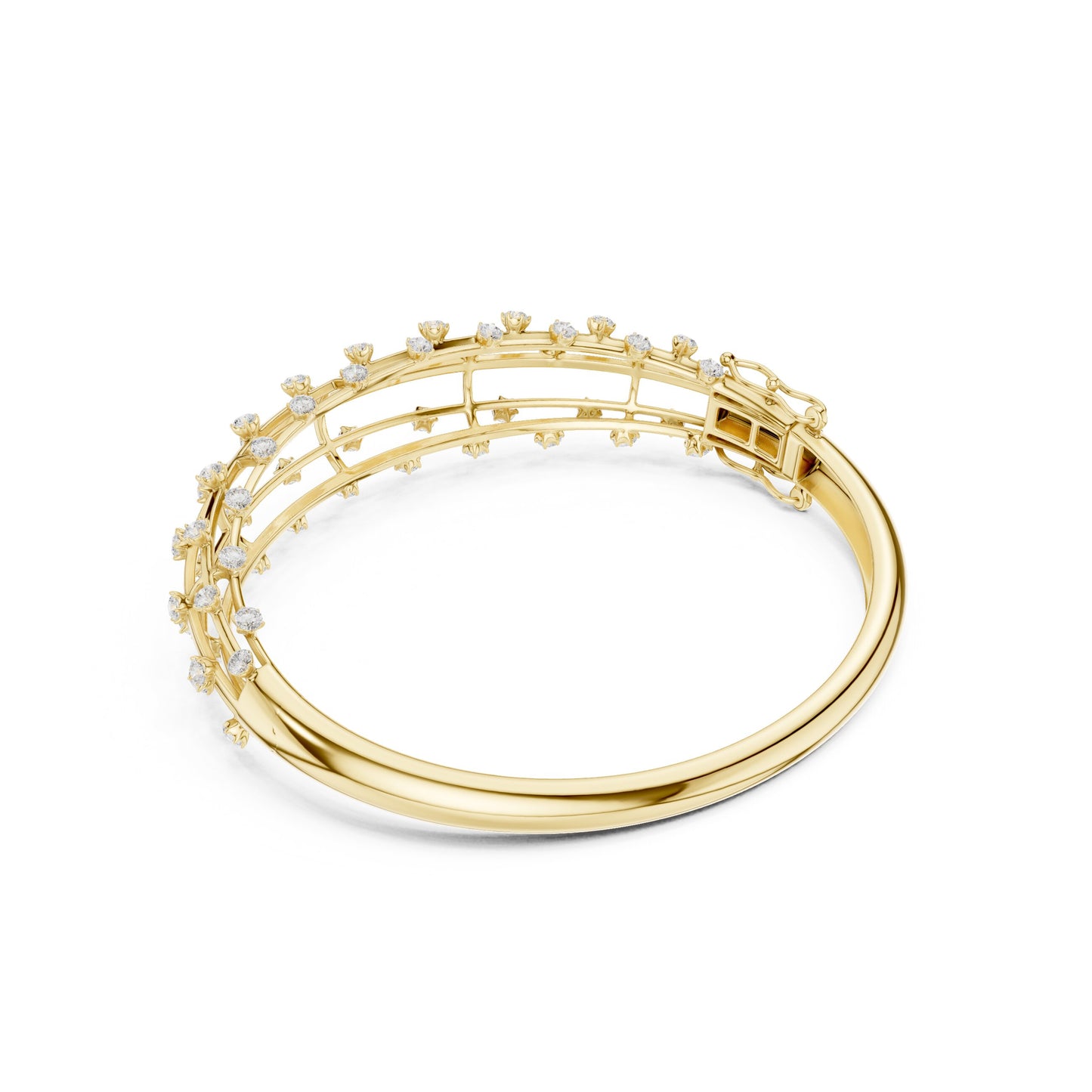 Round Bangle Lab Grown Diamond Bracelet