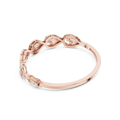 Round Bangle Lab Grown Diamond Bracelet