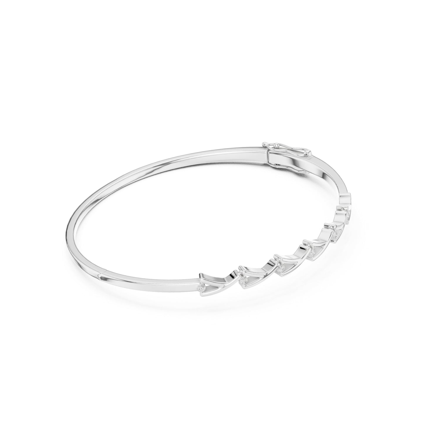 Pear Bangle Lab Grown Diamond Bracelet