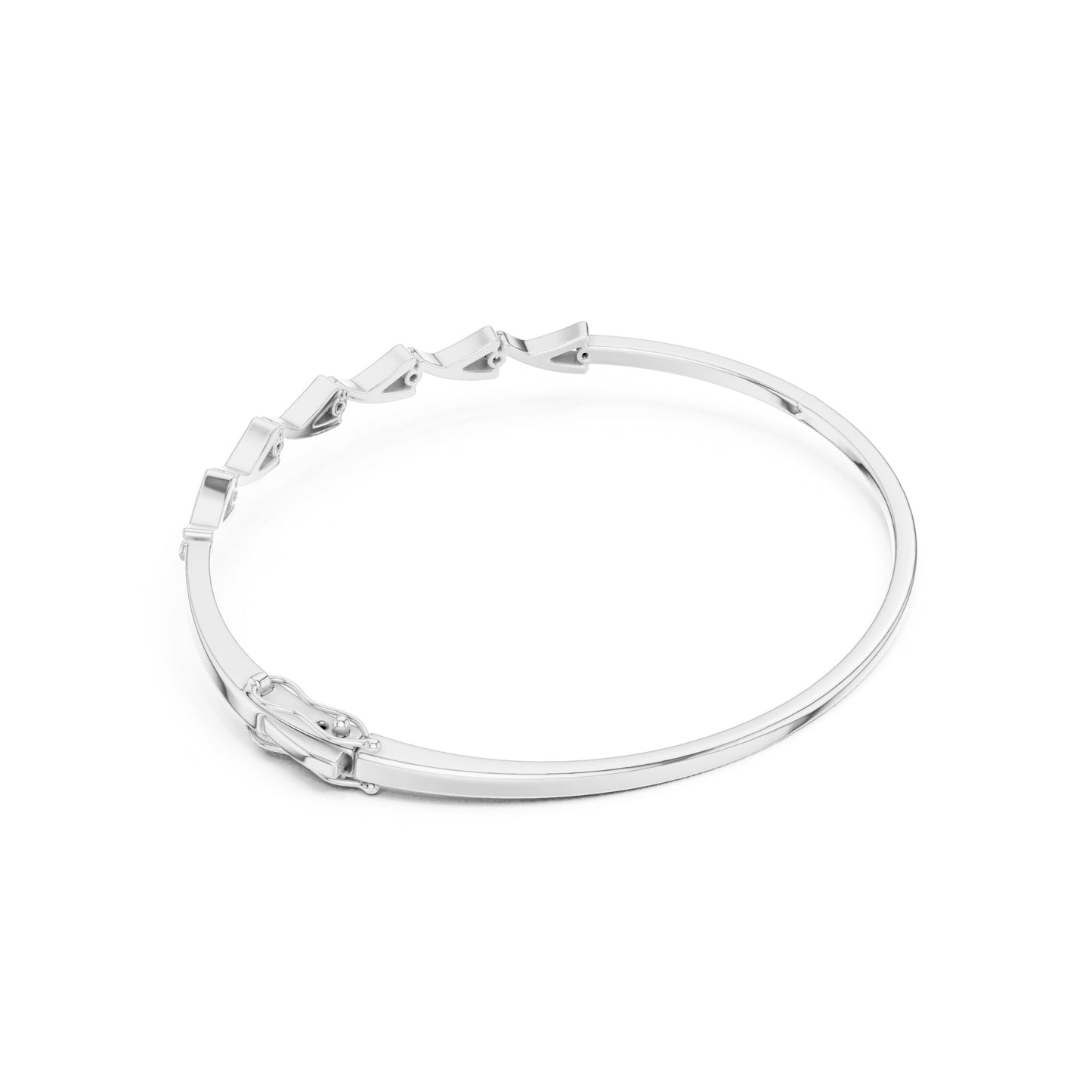 Pear Bangle Lab Grown Diamond Bracelet