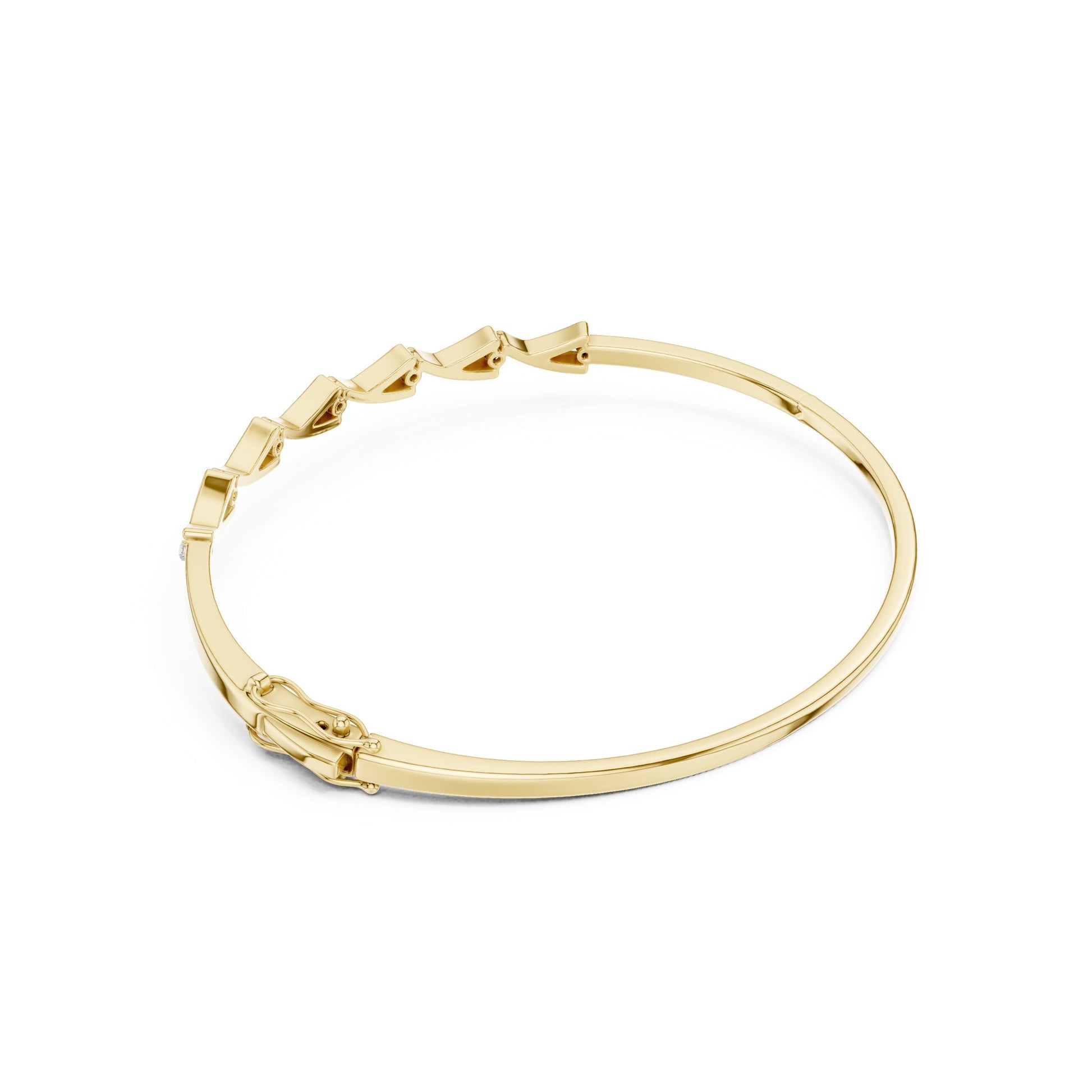 Pear Bangle Lab Grown Diamond Bracelet