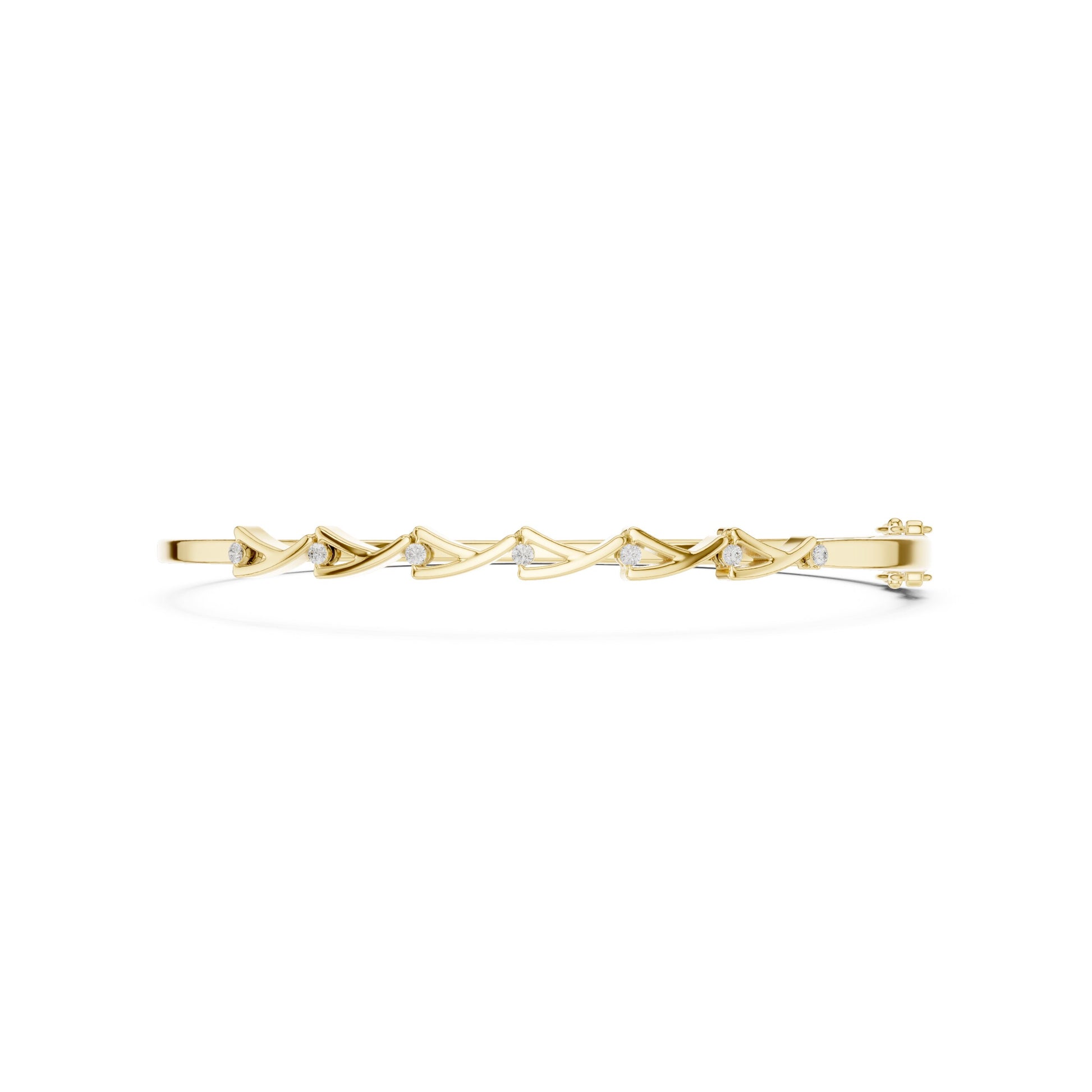 Pear Bangle Lab Grown Diamond Bracelet