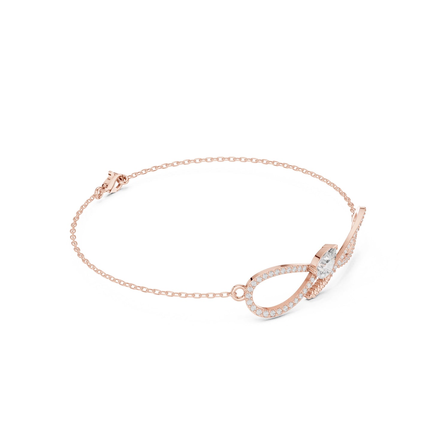 Pear Chain Lab Grown Diamond Bracelet