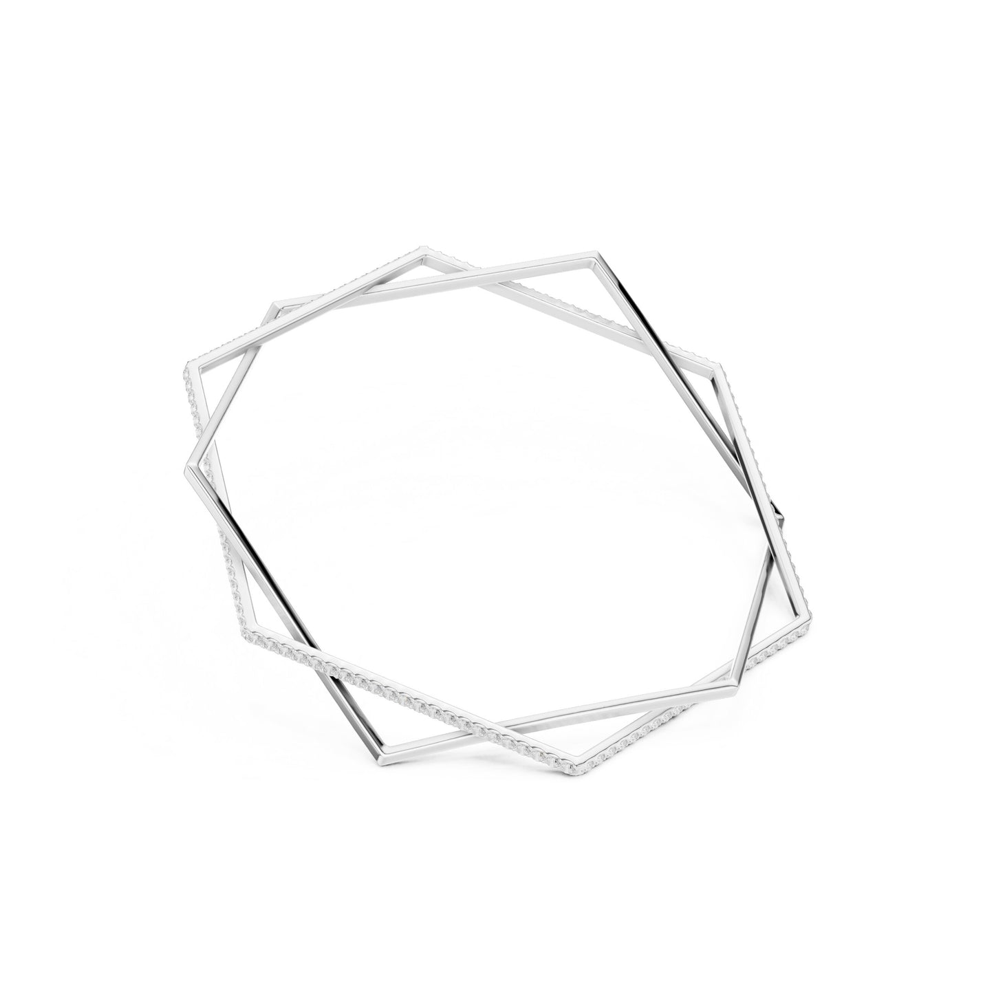 Round Bangle Lab Grown Diamond Bracelet