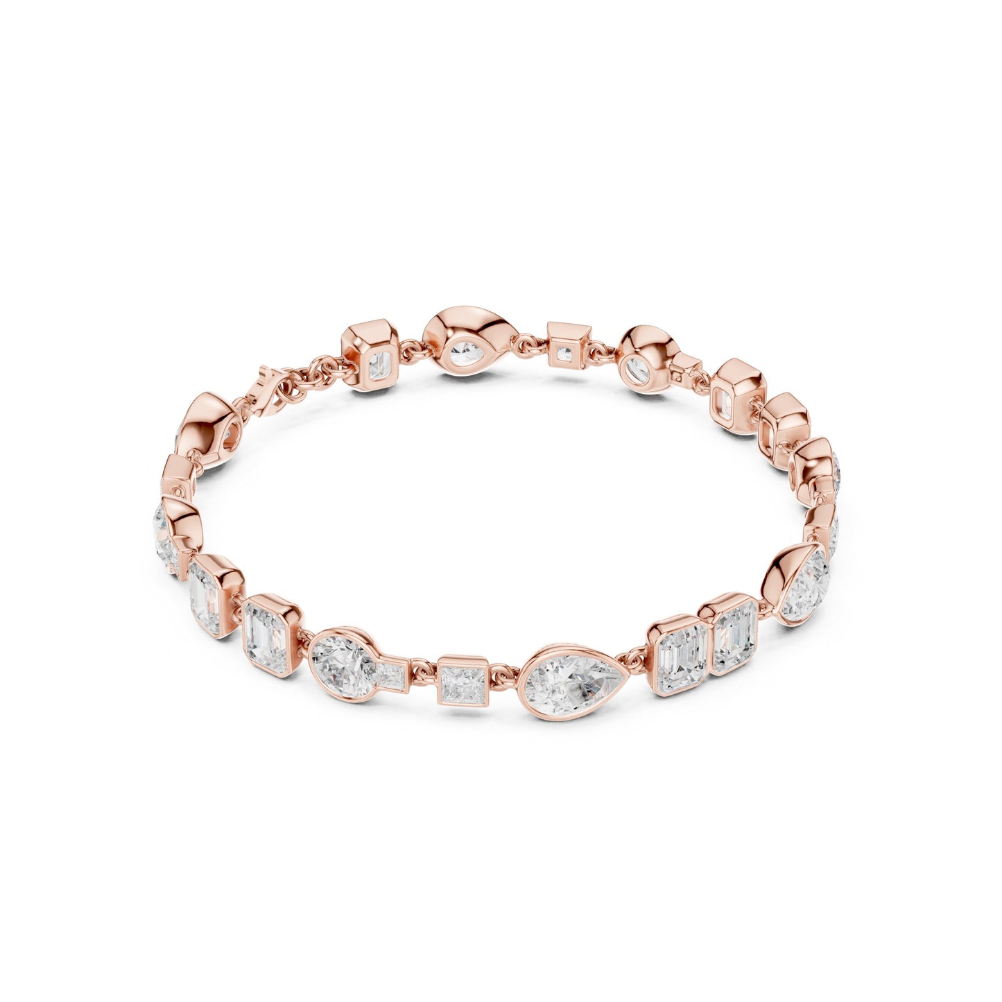 Mixed Shape Lab Grown Diamond Tennis Bracelet