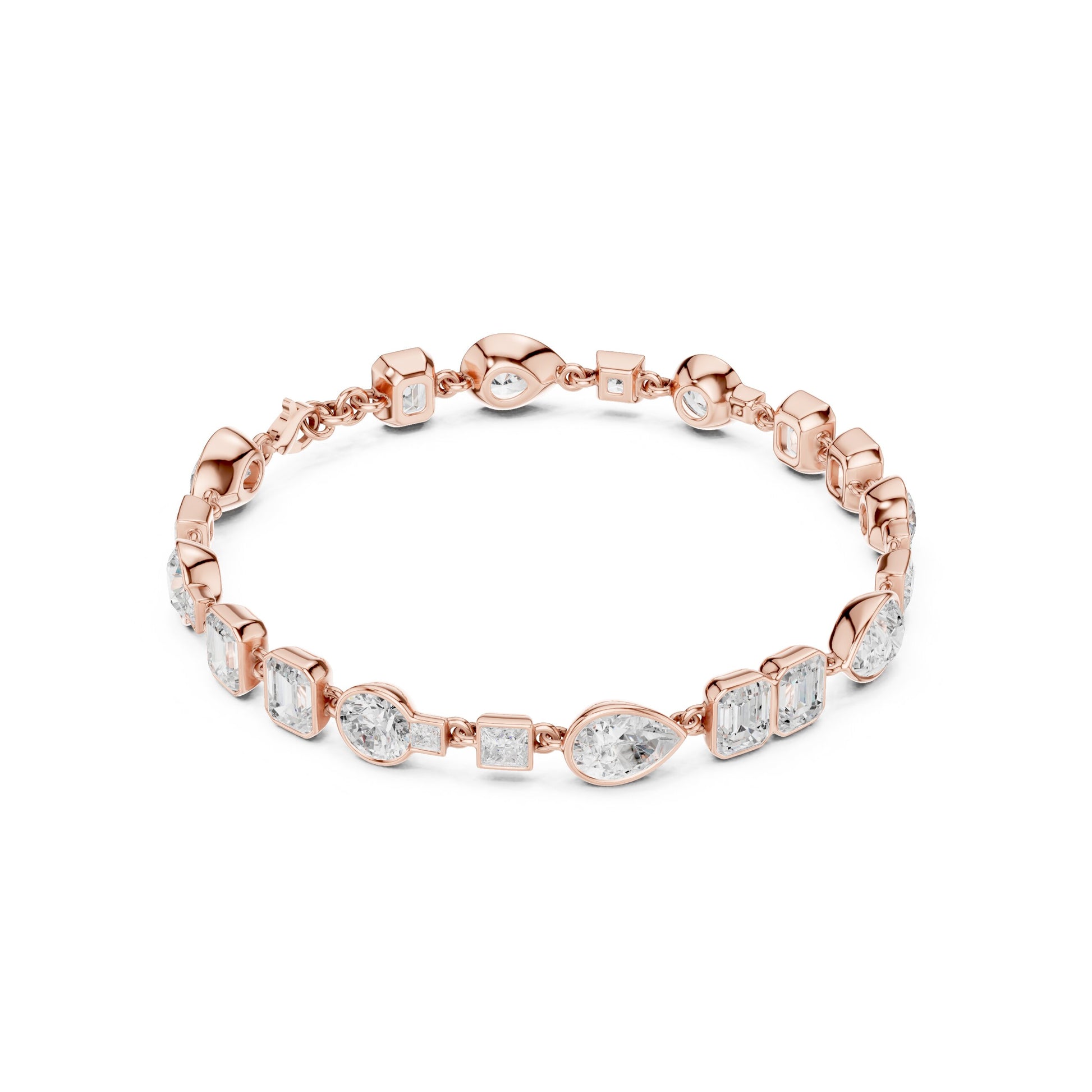 Mixed Shape Lab Grown Diamond Tennis Bracelet