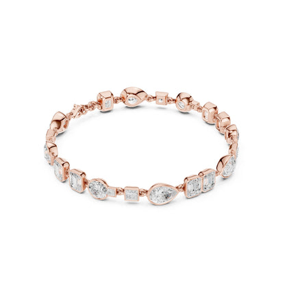 Mixed Shape Lab Grown Diamond Tennis Bracelet