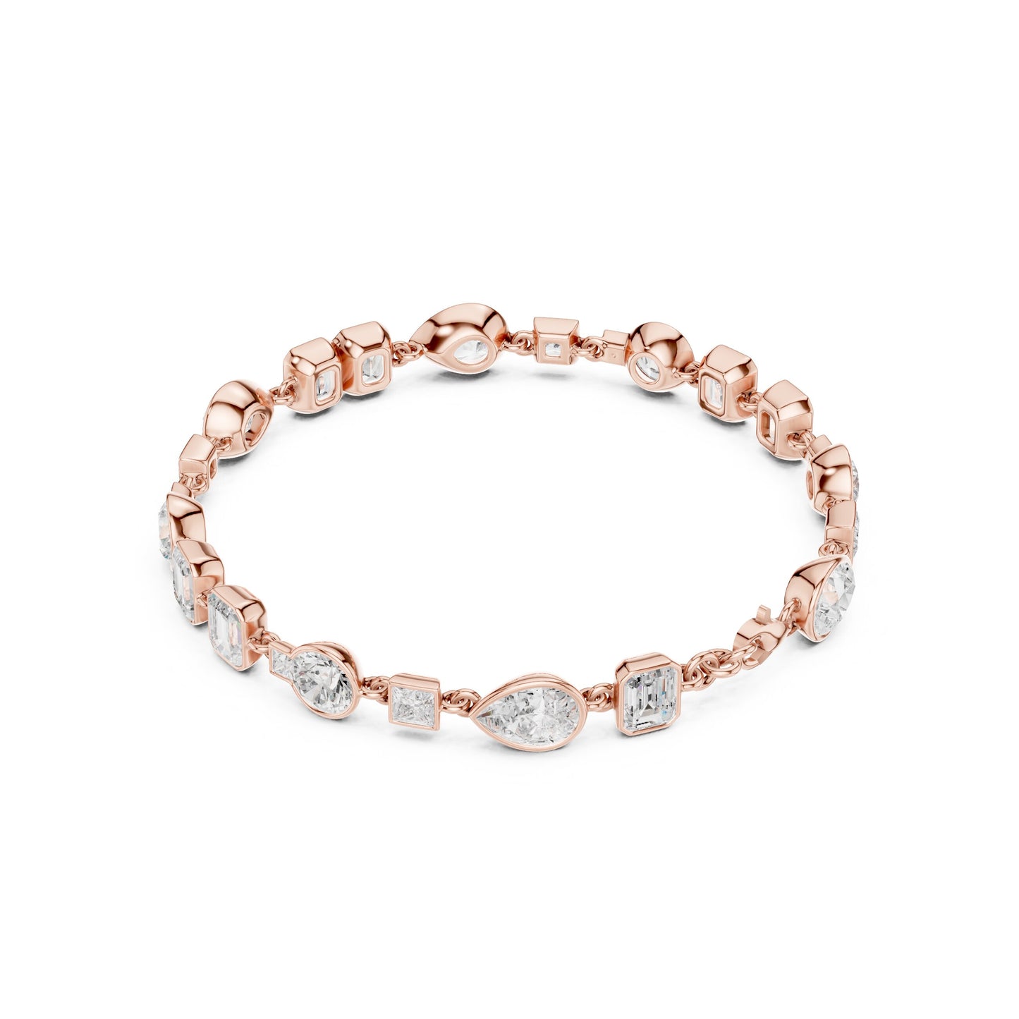 Mixed Shape Lab Grown Diamond Tennis Bracelet