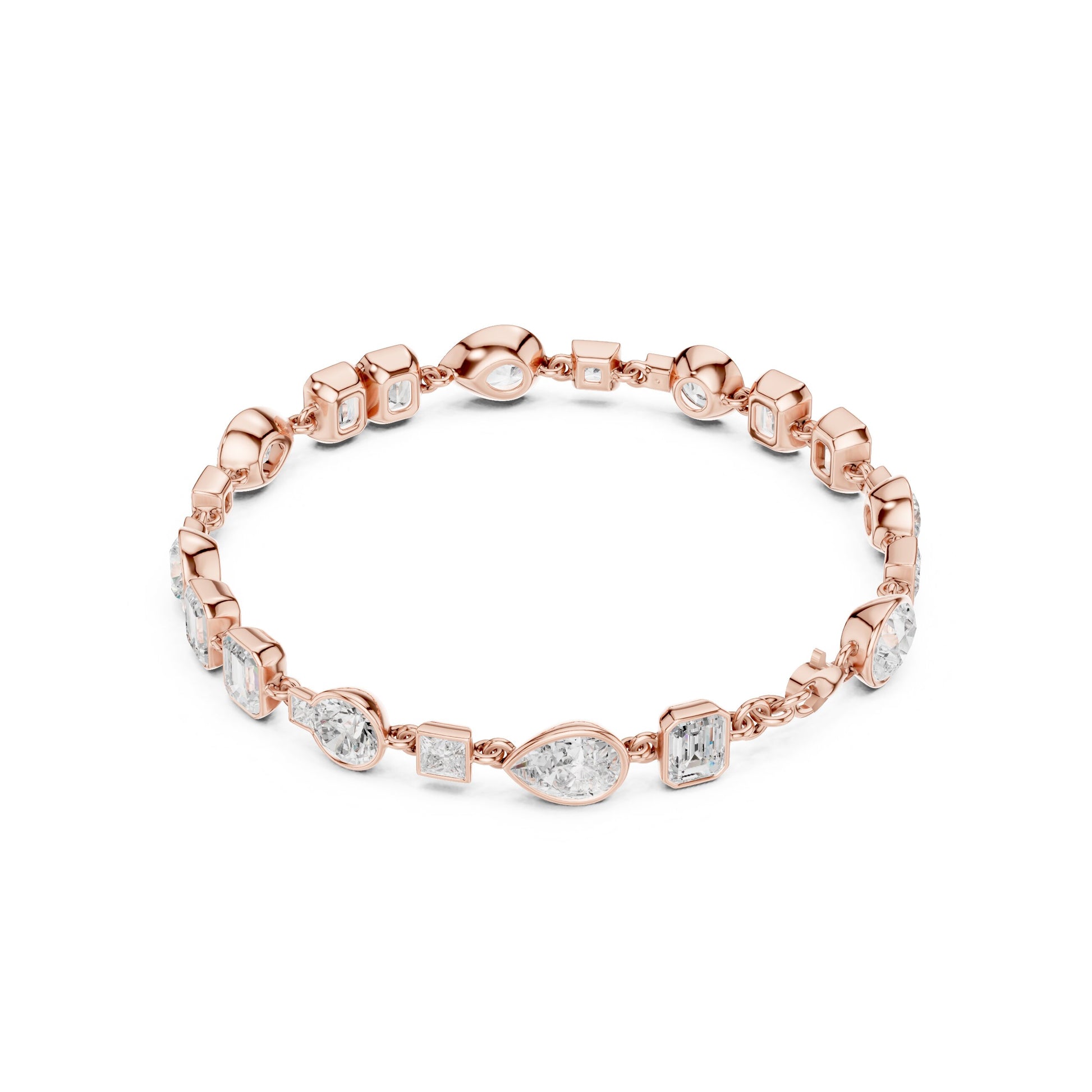 Mixed Shape Lab Grown Diamond Tennis Bracelet