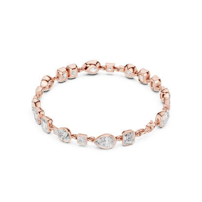 Mixed Shape Lab Grown Diamond Tennis Bracelet