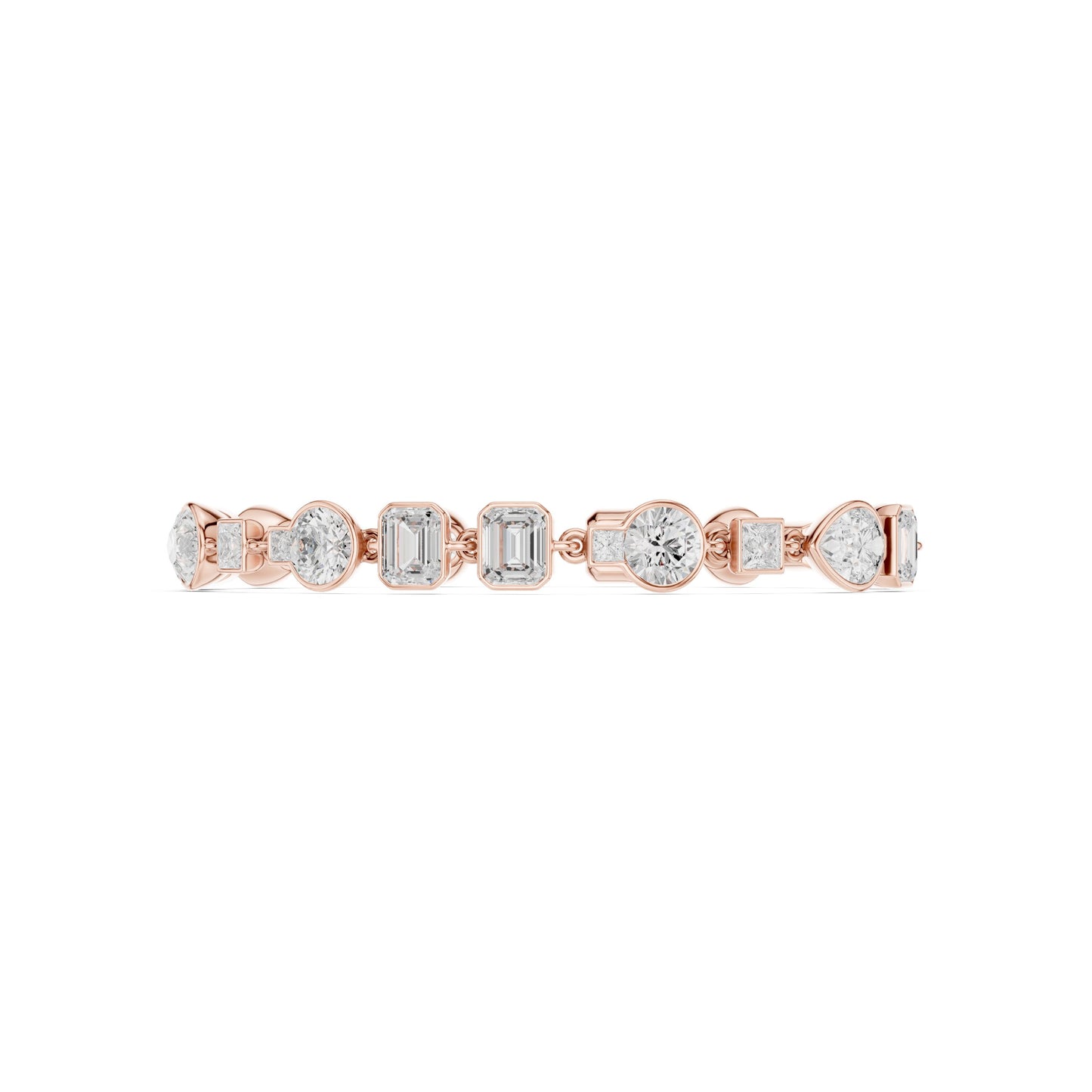 Mixed Shape Lab Grown Diamond Tennis Bracelet