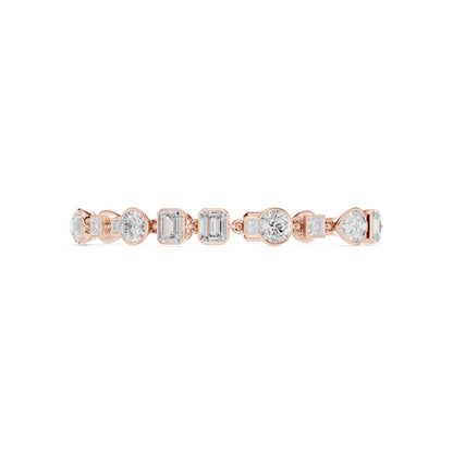 Mixed Shape Lab Grown Diamond Tennis Bracelet