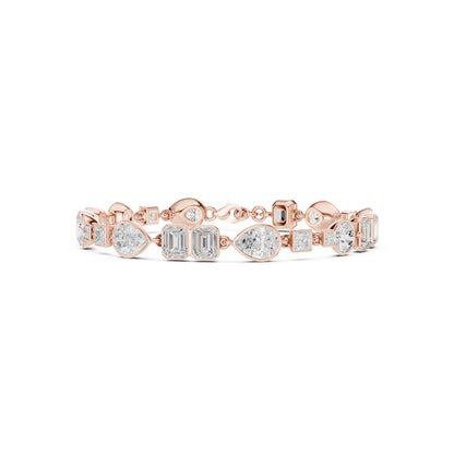 Mixed Shape Lab Grown Diamond Tennis Bracelet