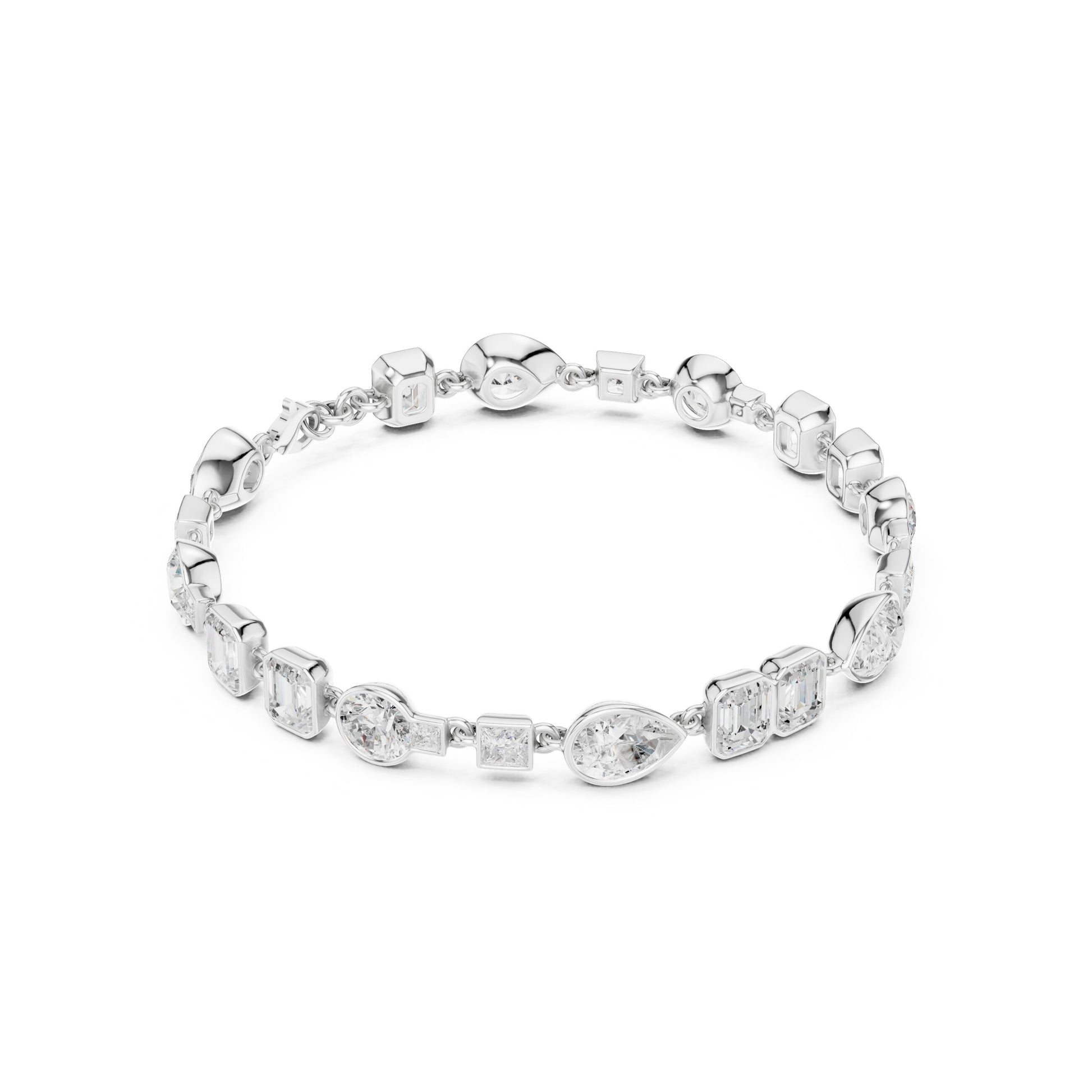 Mixed Shape Lab Grown Diamond Tennis Bracelet