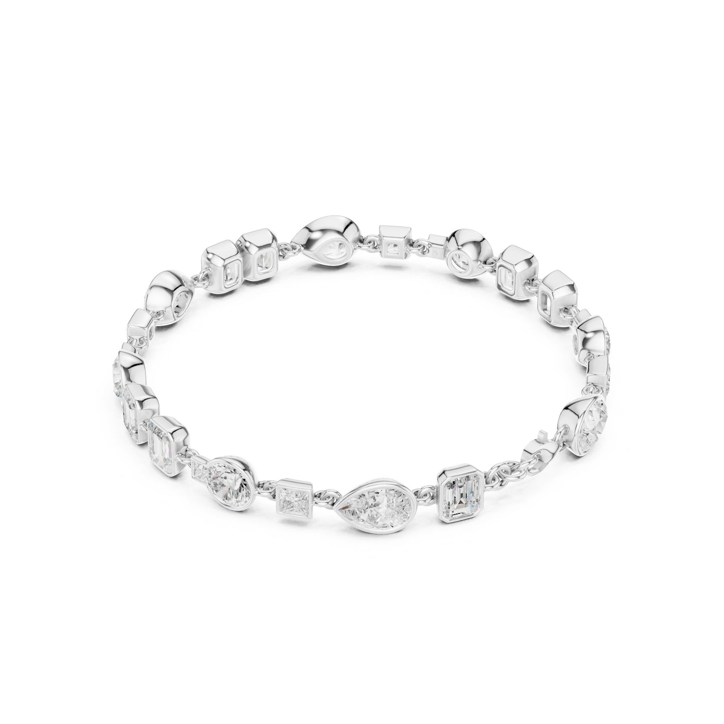 Mixed Shape Lab Grown Diamond Tennis Bracelet