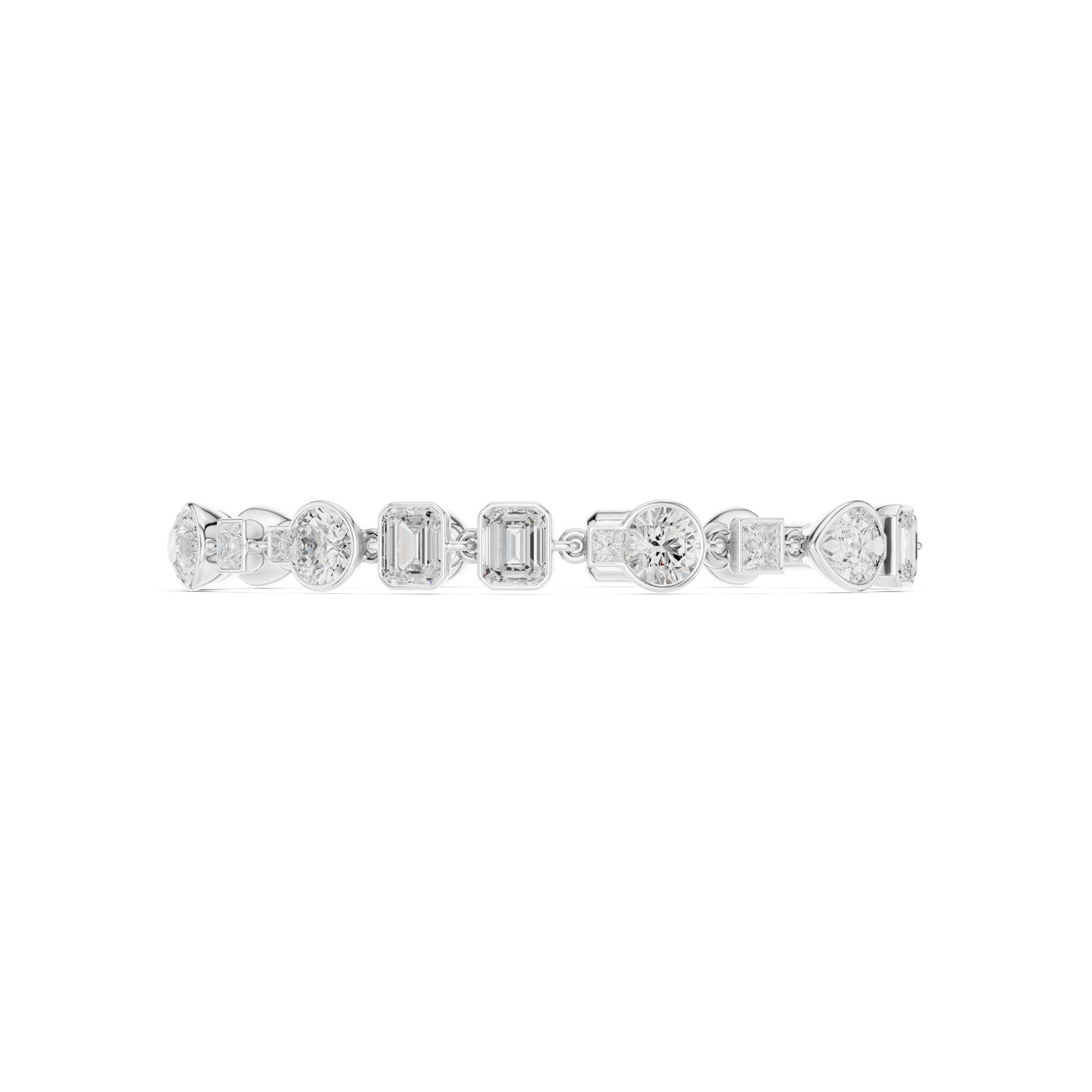 Mixed Shape Lab Grown Diamond Tennis Bracelet