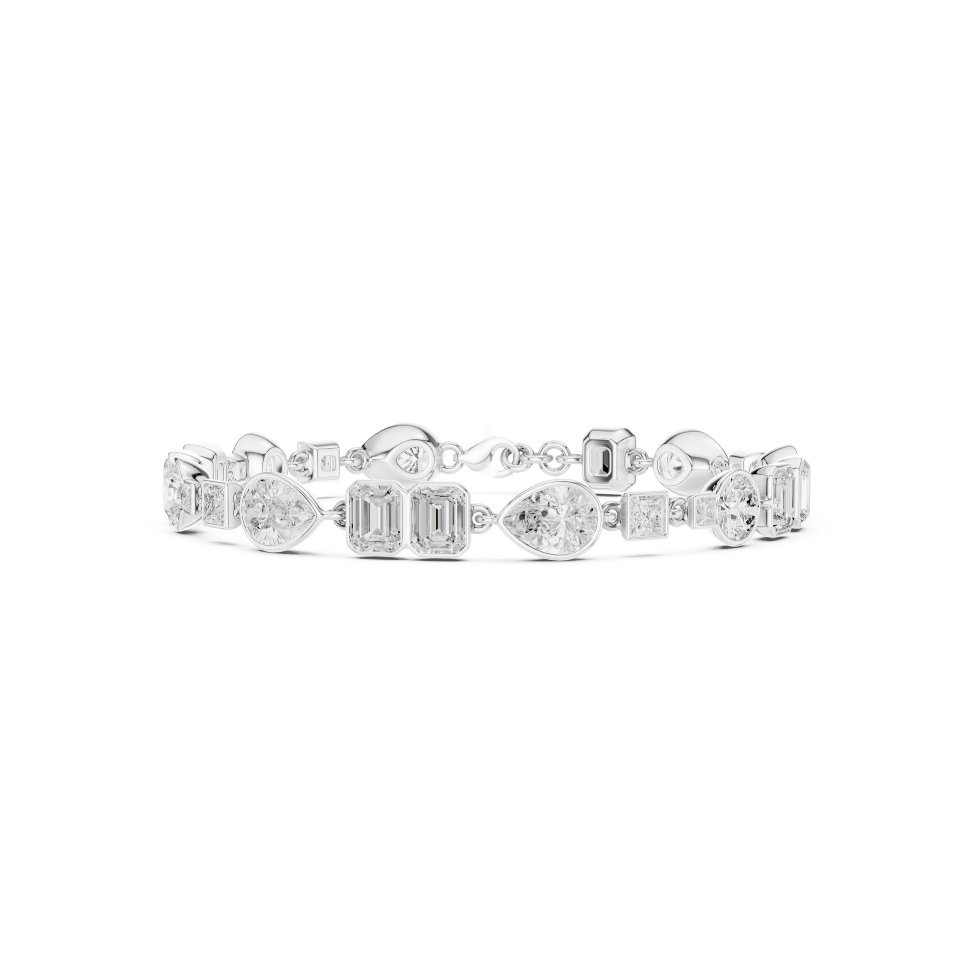 Mixed Shape Lab Grown Diamond Tennis Bracelet