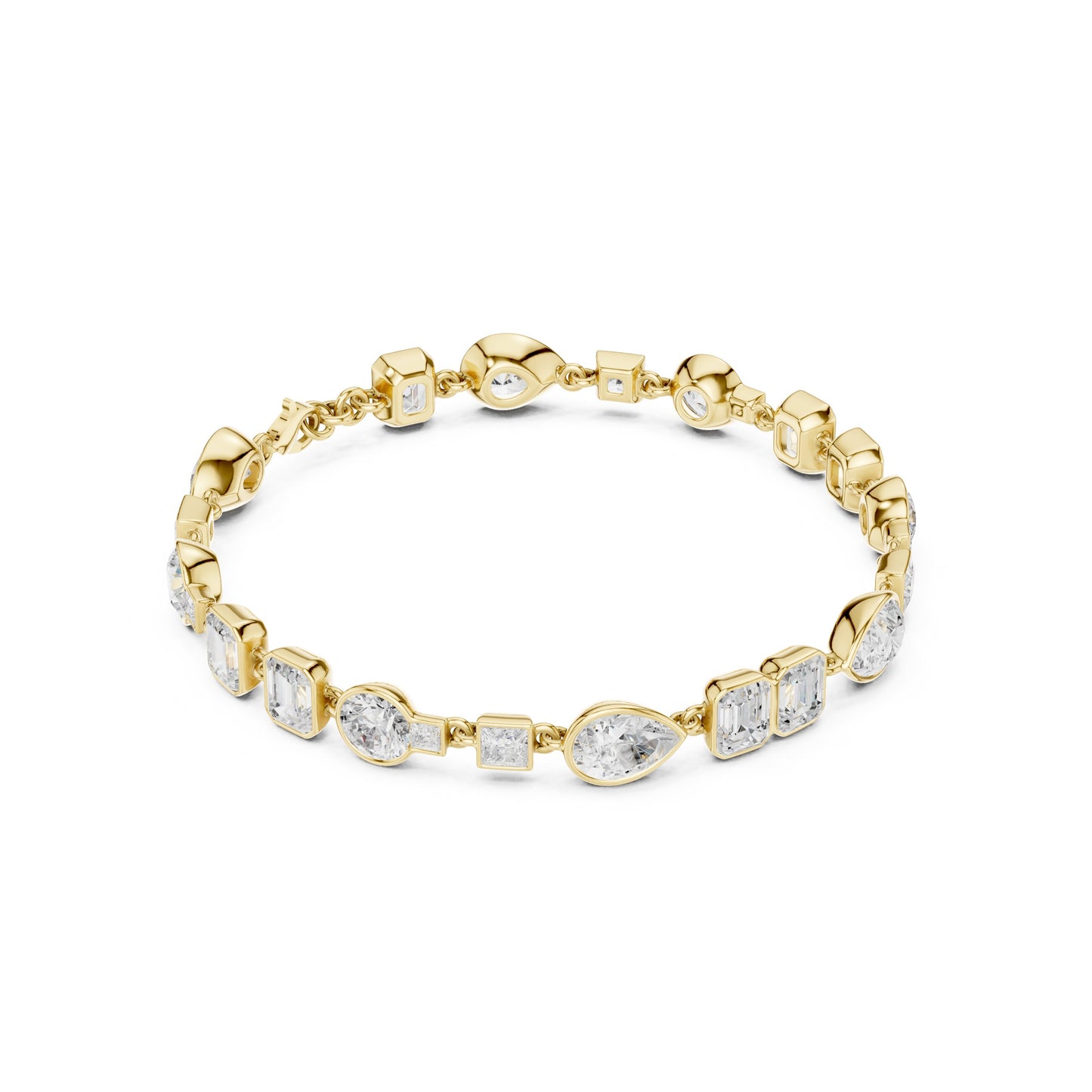Mixed Shape Lab Grown Diamond Tennis Bracelet