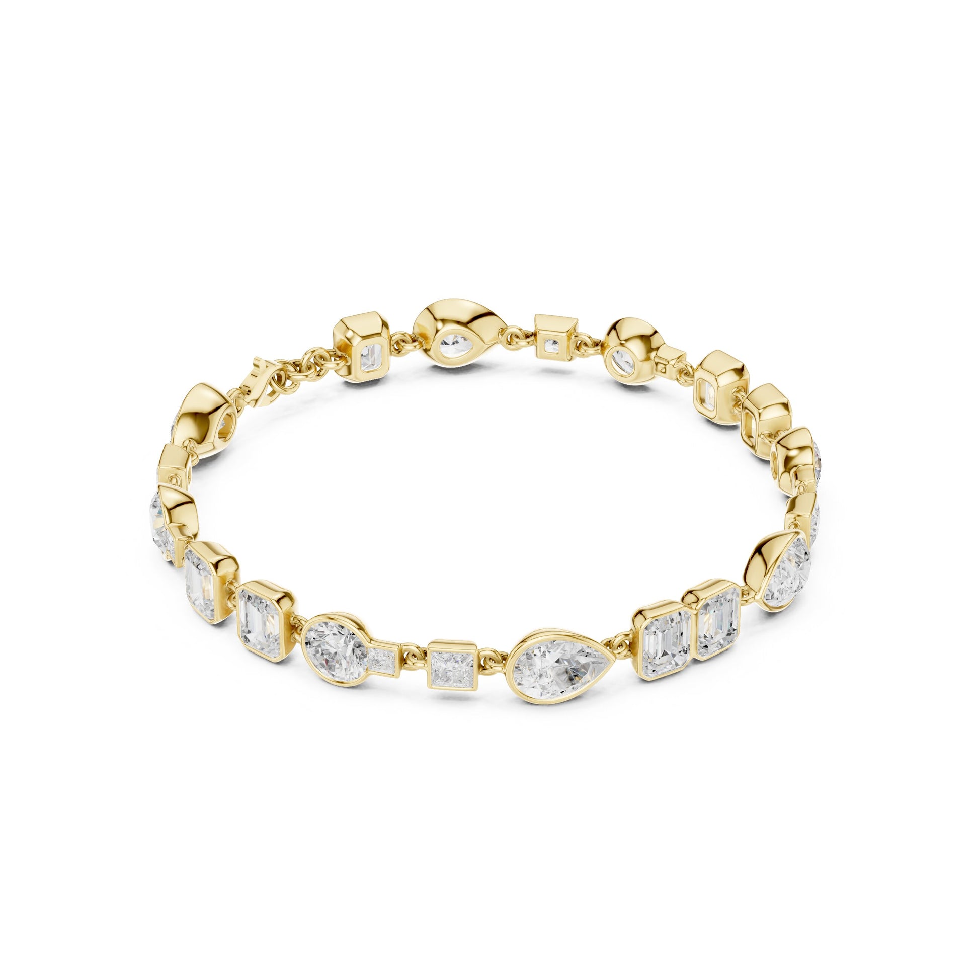 Mixed Shape Lab Grown Diamond Tennis Bracelet