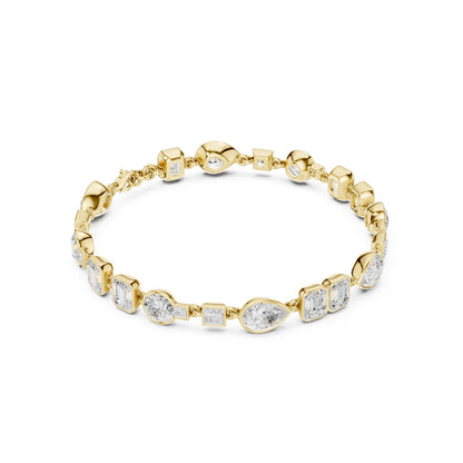 Mixed Shape Lab Grown Diamond Tennis Bracelet