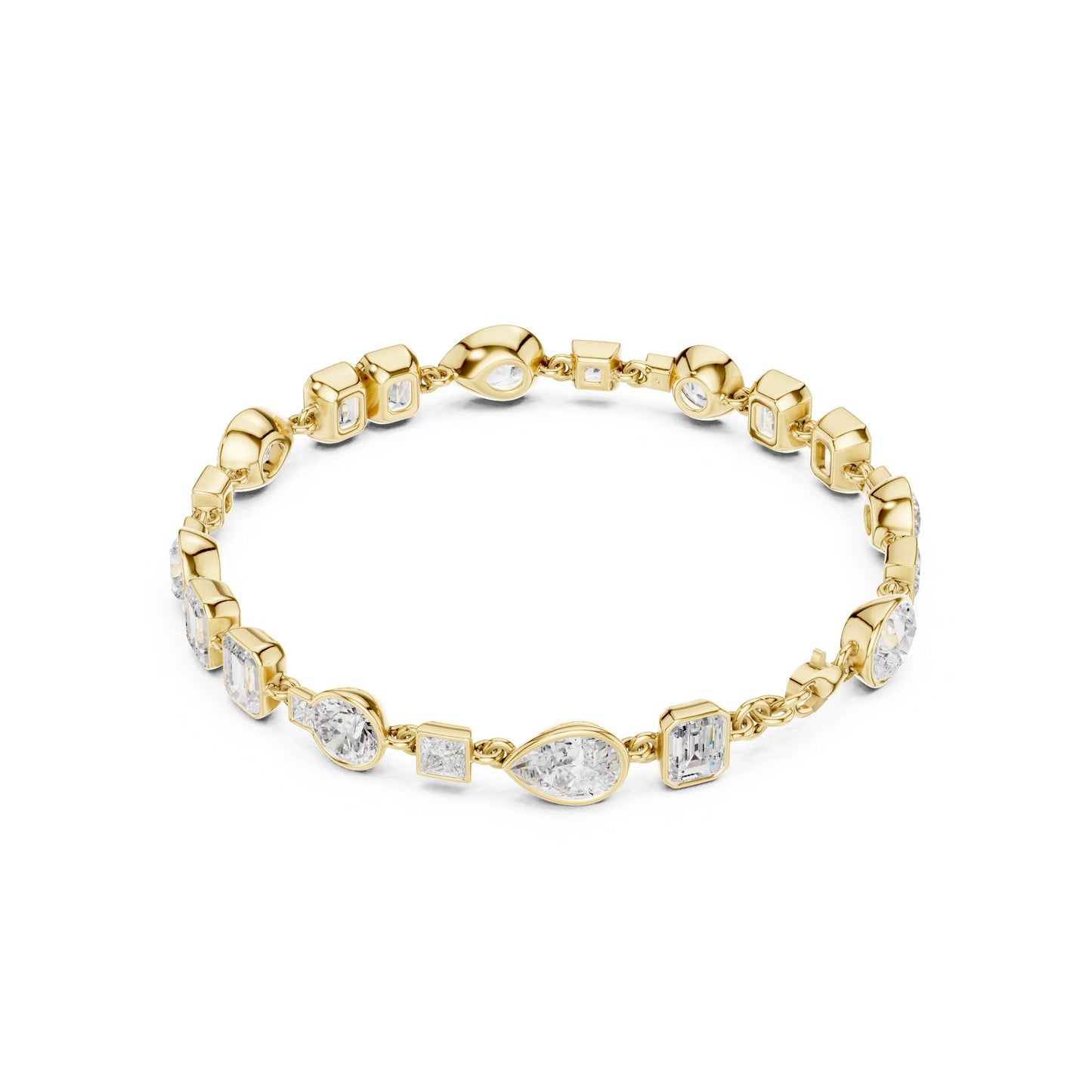 Mixed Shape Lab Grown Diamond Tennis Bracelet