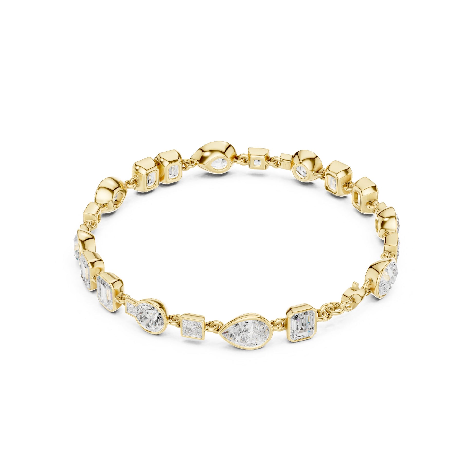 Mixed Shape Lab Grown Diamond Tennis Bracelet