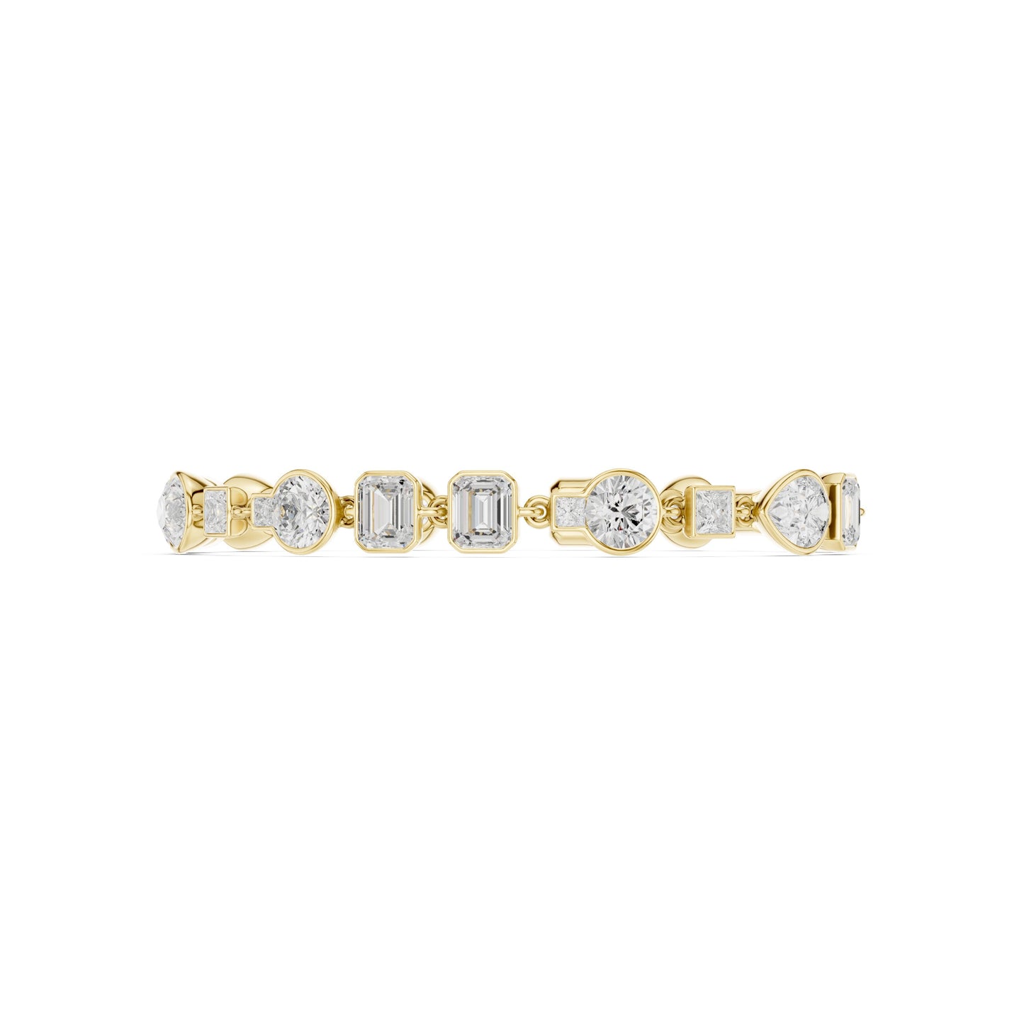 Mixed Shape Lab Grown Diamond Tennis Bracelet